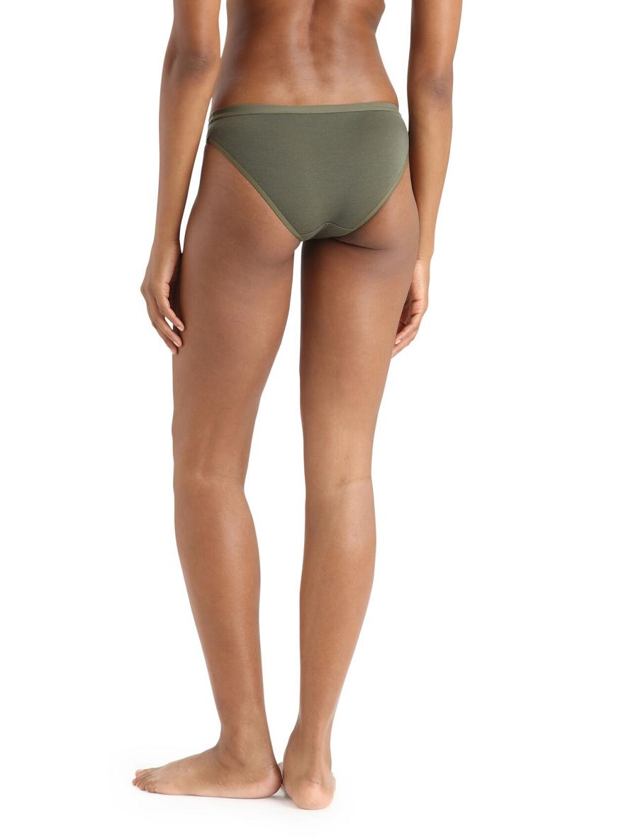 Loden Icebreaker Merino Siren Bikini Briefs Women's One Piece & Sets | AU 1738ZUTG